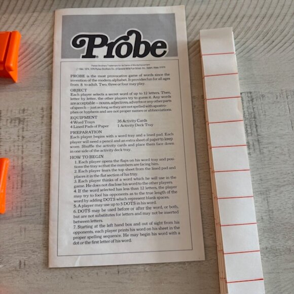 Vintage 1976 Probe Parker Brother's Game of Words - Picture 5 of 11